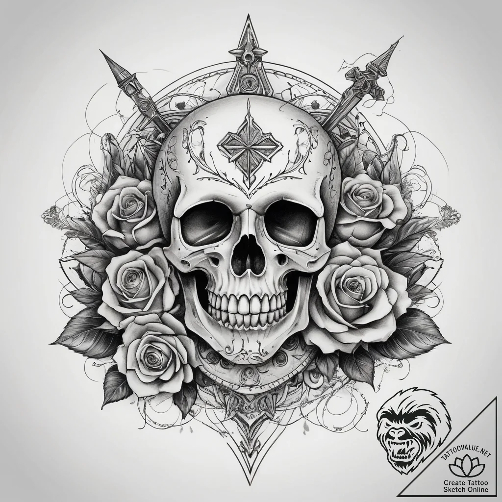 Tattoo sketch cosmic sound, ink illustration... - tattoo sketch (№1759145328_0, 29.09.2025 11:28) — tattoovalue.net