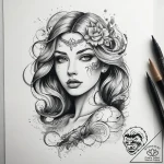 Tattoo sketch siren tattoo, tattoo drawing ou… – tattoo sketch (№1759146890_0, 29.09.2025 11:54) — tattoovalue.net
