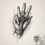 Tattoo sketch hands with a key, artistic tatt… – tattoo sketch (№1759147472_0, 29.09.2025 12:04) — tattoovalue.net