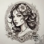 Tattoo sketch nymph tattoo, concept art for t… – tattoo sketch (№1759147859_0, 29.09.2025 12:10) — tattoovalue.net