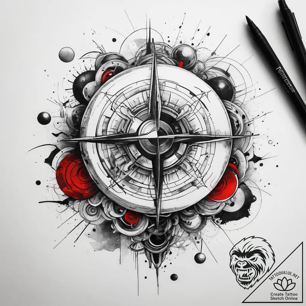 Tattoo sketch cosmic sphere, tattoo line art,... - tattoo sketch (№1759148839_0, 29.09.2025 12:27) — tattoovalue.net