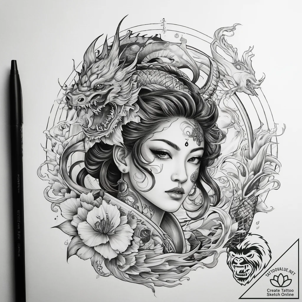 Tattoo sketch soldier with a compass, concept... - tattoo sketch (№1759149032_0, 29.09.2025 12:30) — tattoovalue.net