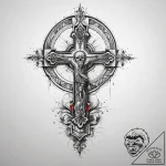 Tattoo sketch holy person, tattoo line art, o… – tattoo sketch (№1759150975_0, 29.09.2025 13:02) — tattoovalue.net