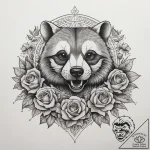 Tattoo sketch badger, tattoo flash sheet desi… – tattoo sketch (№1759151169_0, 29.09.2025 13:06) — tattoovalue.net
