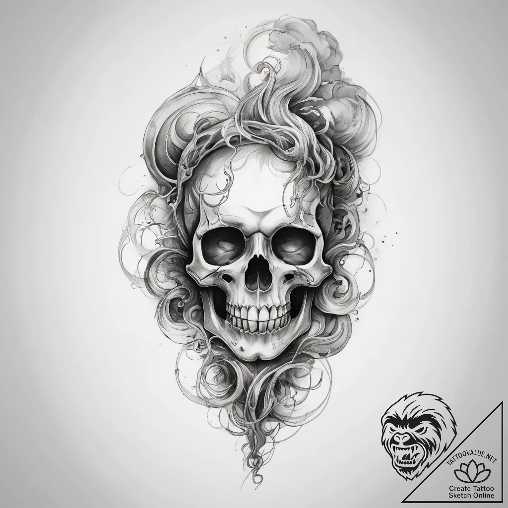Tattoo sketch smoke - tattoo sketch (№1759151368_0, 29.09.2025 13:09) — tattoovalue.net