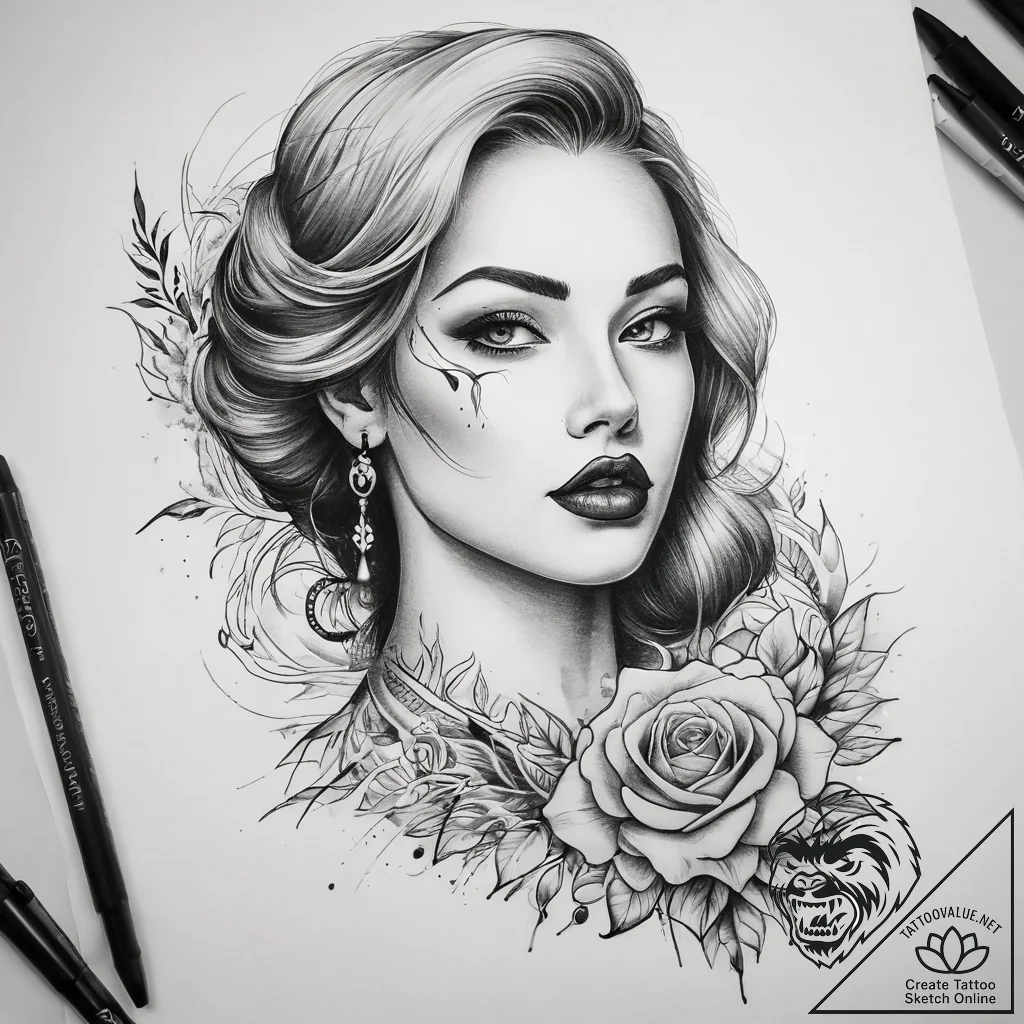 Tattoo sketch lipstick tattoo - tattoo sketch (№1759152146_0, 29.09.2025 13:22) — tattoovalue.net