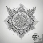 Tattoo sketch geometric word, tattoo flash sh… – tattoo sketch (№1759152544_0, 29.09.2025 13:29) — tattoovalue.net