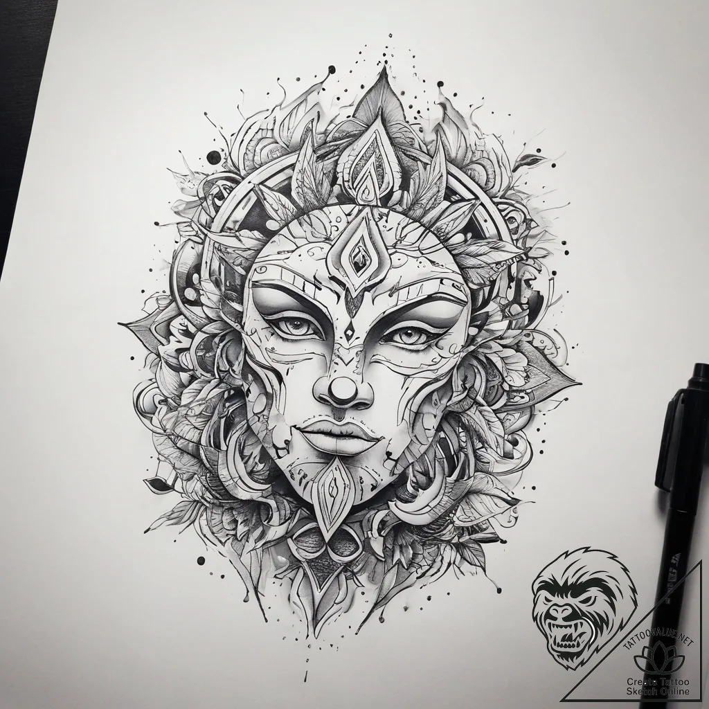 Tattoo sketch blessed hill, tattoo line art,... - tattoo sketch (№1759155848_0, 29.09.2025 14:24) — tattoovalue.net