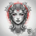 Tattoo sketch dryad in a tree, tattoo sketch… – tattoo sketch (№1759157211_0, 29.09.2025 14:46) — tattoovalue.net