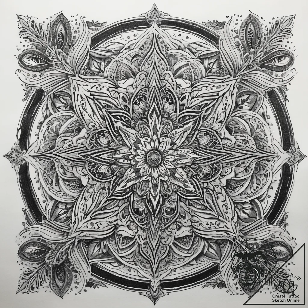Tattoo sketch black square, tattoo sketch des... - tattoo sketch (№1759158577_0, 29.09.2025 15:09) — tattoovalue.net