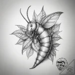 Tattoo sketch tomato hornworm, artistic tatto… – tattoo sketch (№1759158771_0, 29.09.2025 15:12) — tattoovalue.net