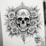 Tattoo sketch slavic embroidery pattern with… – tattoo sketch (№1759159158_0, 29.09.2025 15:19) — tattoovalue.net