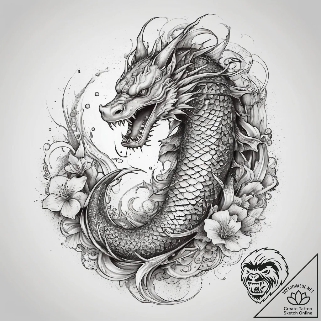 Tattoo sketch lamprey, concept art for tattoo... - tattoo sketch (№1759160329_0, 29.09.2025 15:38) — tattoovalue.net