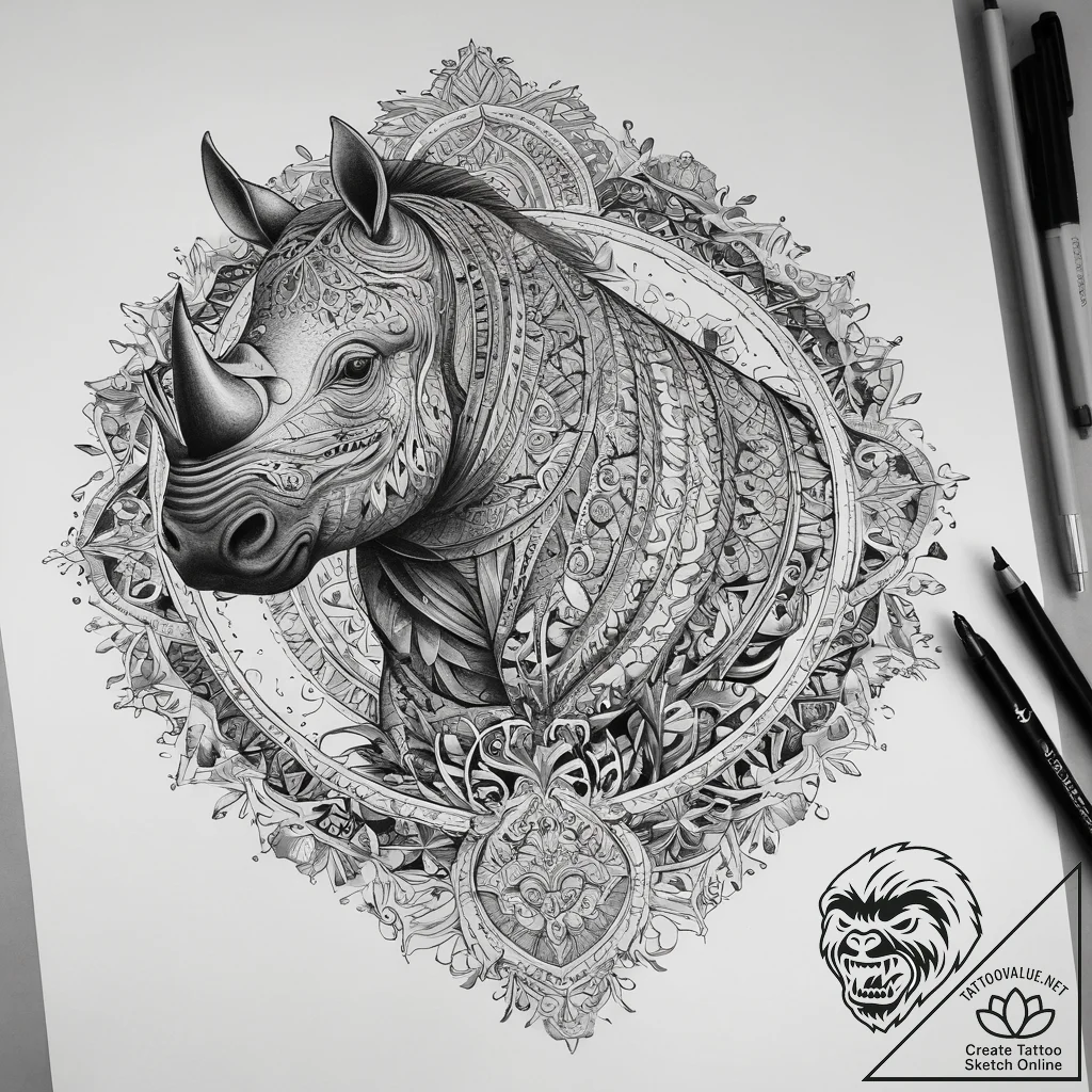 Tattoo sketch rhinoceros auklet, concept art... - tattoo sketch (№1759161302_0, 29.09.2025 15:55) — tattoovalue.net