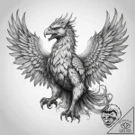 Tattoo sketch medieval griffin – tattoo sketch (№1759161688_0, 29.09.2025 16:01) — tattoovalue.net