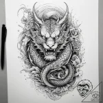 Tattoo sketch mystical character, concept art… – tattoo sketch (№1759162463_0, 29.09.2025 16:14) — tattoovalue.net