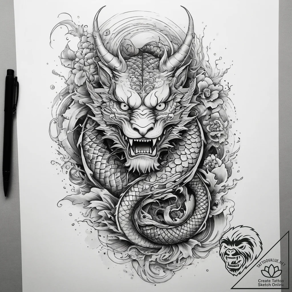 Tattoo sketch mystical character, concept art... - tattoo sketch (№1759162463_0, 29.09.2025 16:14) — tattoovalue.net