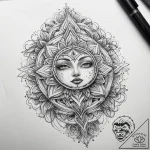 Tattoo sketch cosmic self, ink illustration f… – tattoo sketch (№1759162858_0, 29.09.2025 16:20) — tattoovalue.net