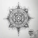 Tattoo sketch cosmic foundation – tattoo sketch (№1759163835_0, 29.09.2025 16:37) — tattoovalue.net