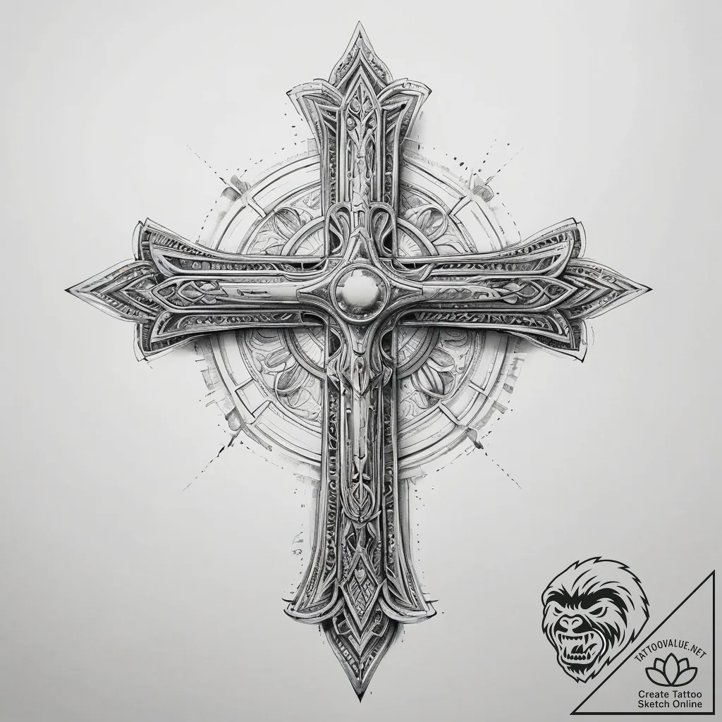 Tattoo sketch holy foundation, concept art fo... - tattoo sketch (№1759165192_0, 29.09.2025 16:59) — tattoovalue.net