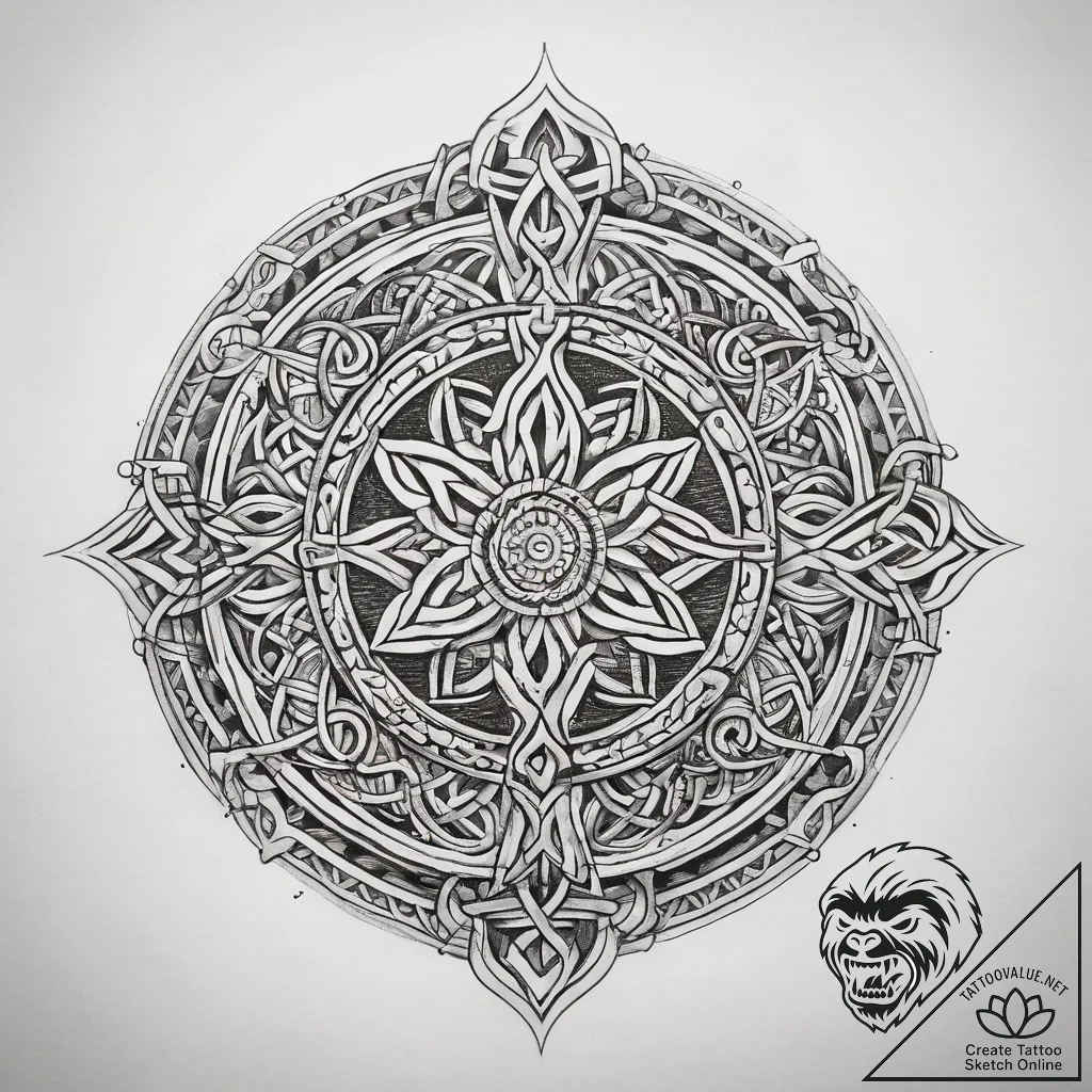 Tattoo sketch celtic braided pattern, tattoo... - tattoo sketch (№1759165385_0, 29.09.2025 17:03) — tattoovalue.net