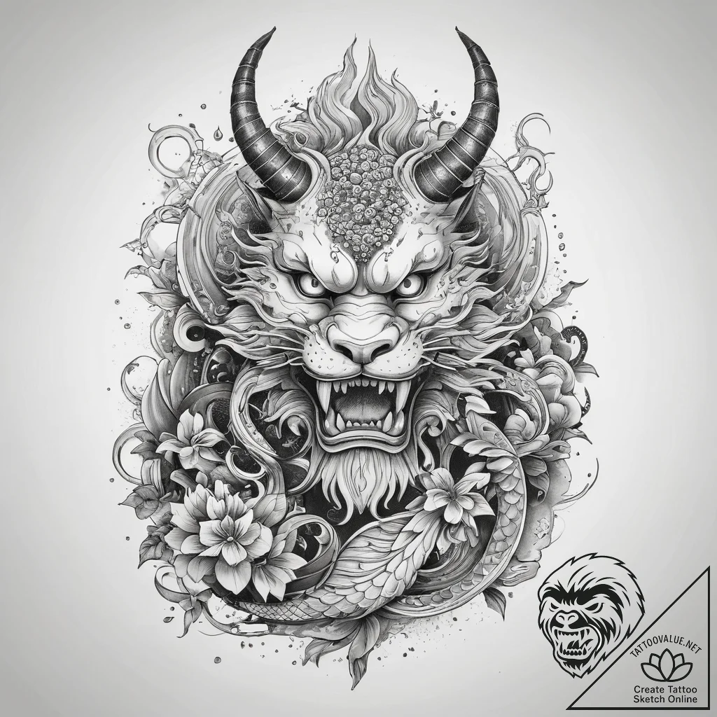 Tattoo sketch radegast, the god of hospitalit... - tattoo sketch (№1759167718_0, 29.09.2025 17:41) — tattoovalue.net