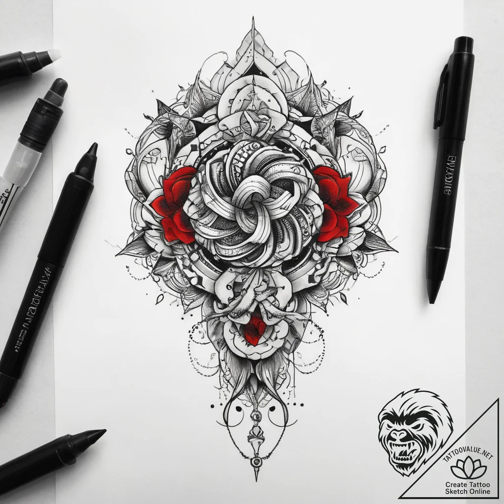 Tattoo sketch hands with a knot, tattoo flash... - tattoo sketch (№1759167912_0, 29.09.2025 17:45) — tattoovalue.net