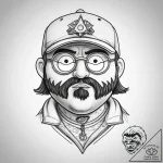 Tattoo sketch south park stan – tattoo sketch (№1759168106_0, 29.09.2025 17:48) — tattoovalue.net