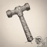 Tattoo sketch hammer with a nail, tattoo line… – tattoo sketch (№1759168497_0, 29.09.2025 17:54) — tattoovalue.net