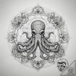Tattoo sketch octopus, tattoo line art, geome… – tattoo sketch (№1759169669_0, 29.09.2025 18:14) — tattoovalue.net