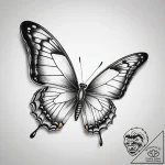 Tattoo sketch butterfly effect – tattoo sketch (№1759170251_0, 29.09.2025 18:24) — tattoovalue.net