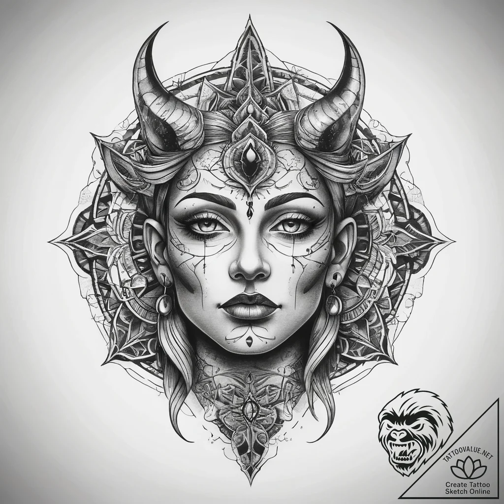 Tattoo sketch spiritual spirit, tattoo flash... - tattoo sketch (№1759170828_0, 29.09.2025 18:33) — tattoovalue.net