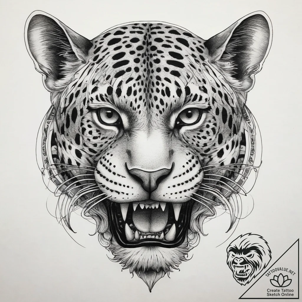 Tattoo sketch leopard shark, tattoo line art,... - tattoo sketch (№1759172390_0, 29.09.2025 18:59) — tattoovalue.net