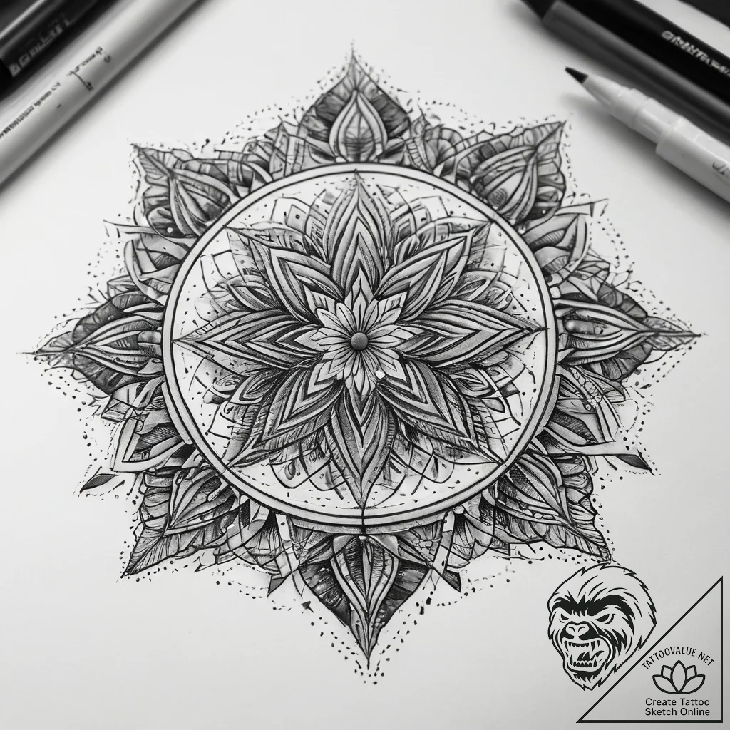 Tattoo sketch divine song, concept art for ta... - tattoo sketch (№1759172778_0, 29.09.2025 19:06) — tattoovalue.net