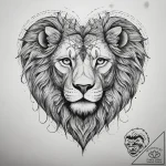Tattoo sketch узор в виде сердца с львом, tat… – tattoo sketch (№1759173360_0, 29.09.2025 19:16) — tattoovalue.net