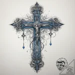 Tattoo sketch blue, tattoo line art, detailed… – tattoo sketch (№1759177263_0, 29.09.2025 20:21) — tattoovalue.net