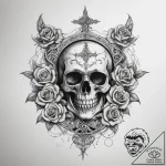 Tattoo sketch sacred lore, ink illustration f… – tattoo sketch (№1759181354_0, 29.09.2025 21:29) — tattoovalue.net
