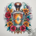 Tattoo sketch perfume tattoo, concept art for… – tattoo sketch (№1759182127_0, 29.09.2025 21:42) — tattoovalue.net