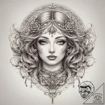 Tattoo sketch divine representation, concept… – tattoo sketch (№1759182712_0, 29.09.2025 21:51) — tattoovalue.net