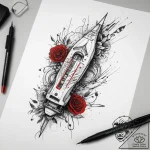 Tattoo sketch ironing board and iron, tattoo… – tattoo sketch (№1759182912_0, 29.09.2025 21:55) — tattoovalue.net