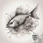 Tattoo sketch flying fish, artistic tattoo sk… – tattoo sketch (№1759184077_0, 29.09.2025 22:14) — tattoovalue.net