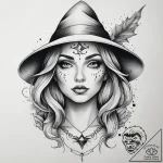 Tattoo sketch witch tattoo, tattoo drawing ou… – tattoo sketch (№1759184861_0, 29.09.2025 22:27) — tattoovalue.net