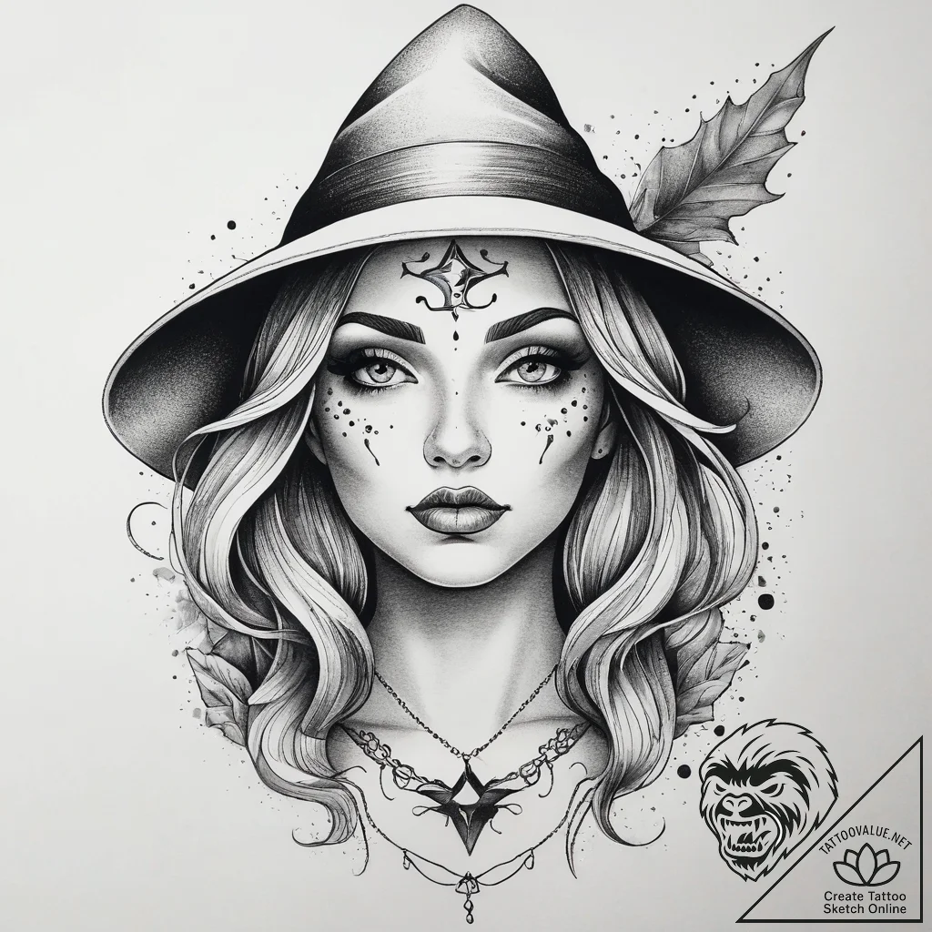 Tattoo sketch witch tattoo, tattoo drawing ou... - tattoo sketch (№1759184861_0, 29.09.2025 22:27) — tattoovalue.net