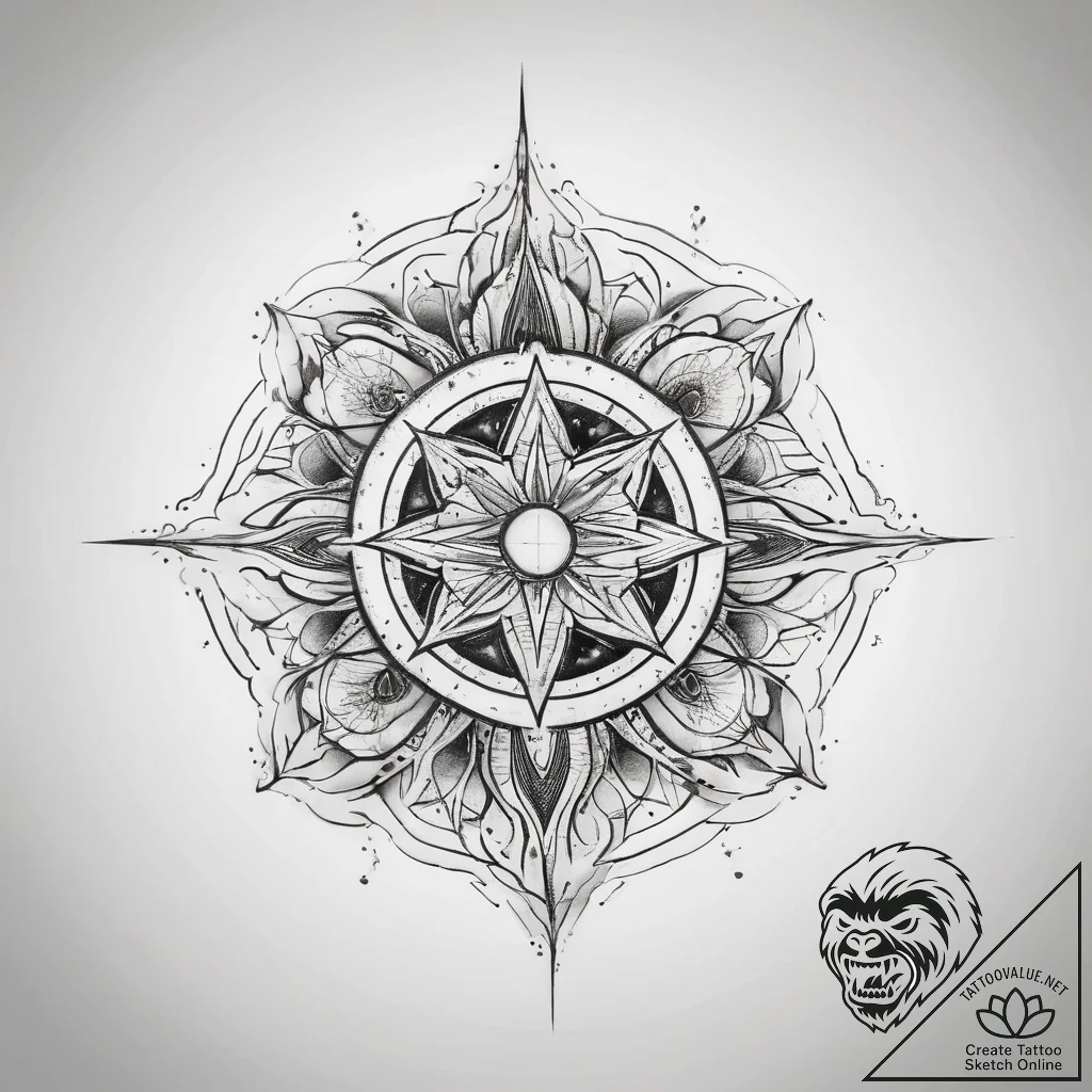 Tattoo sketch cosmic presence, ink illustrati... - tattoo sketch (№1759185055_0, 29.09.2025 22:30) — tattoovalue.net