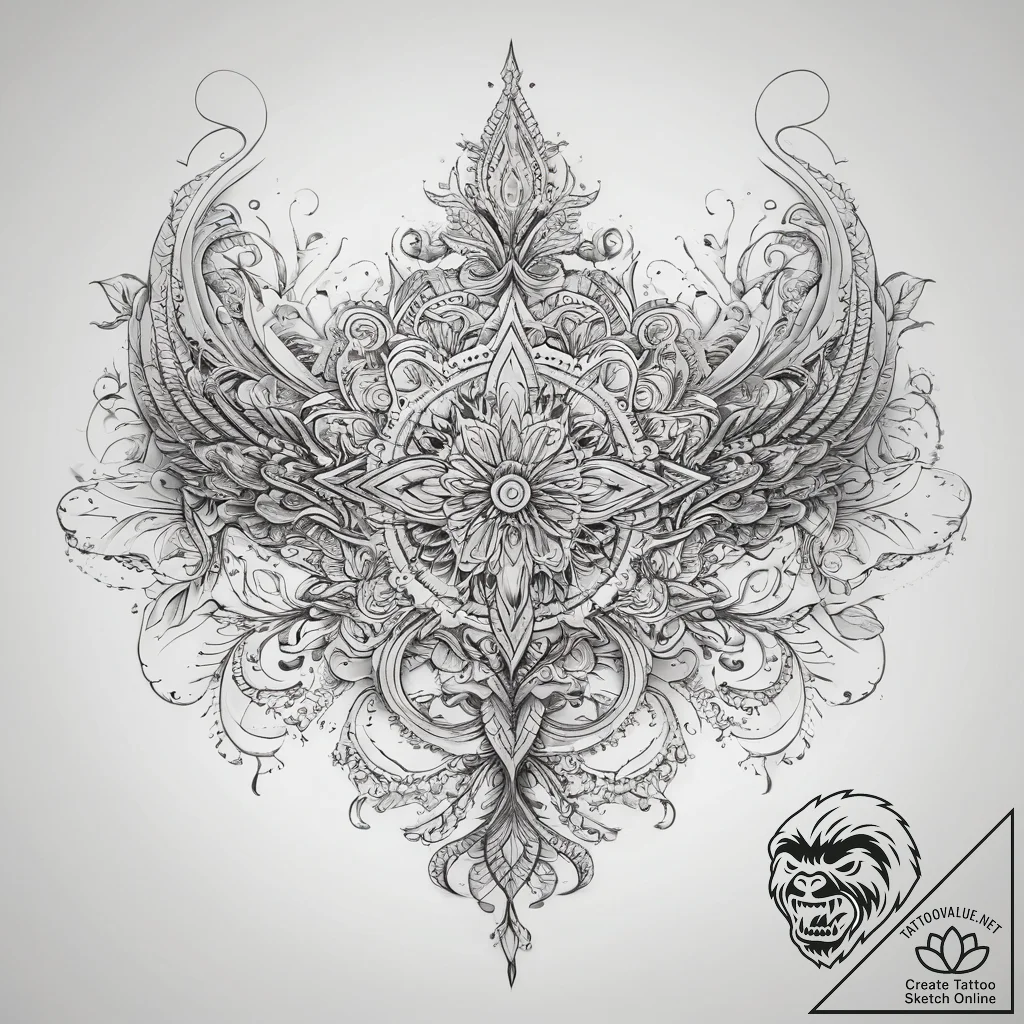 Tattoo sketch a symbolic concept, tattoo sket... - tattoo sketch (№1759185444_0, 29.09.2025 22:37) — tattoovalue.net