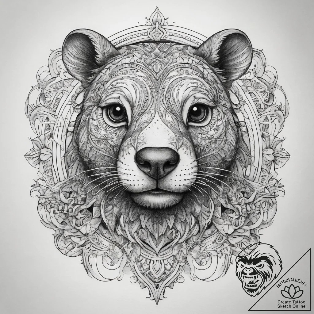 Tattoo sketch gopher, tattoo line art, on a c... - tattoo sketch (№1759186032_0, 29.09.2025 22:47) — tattoovalue.net