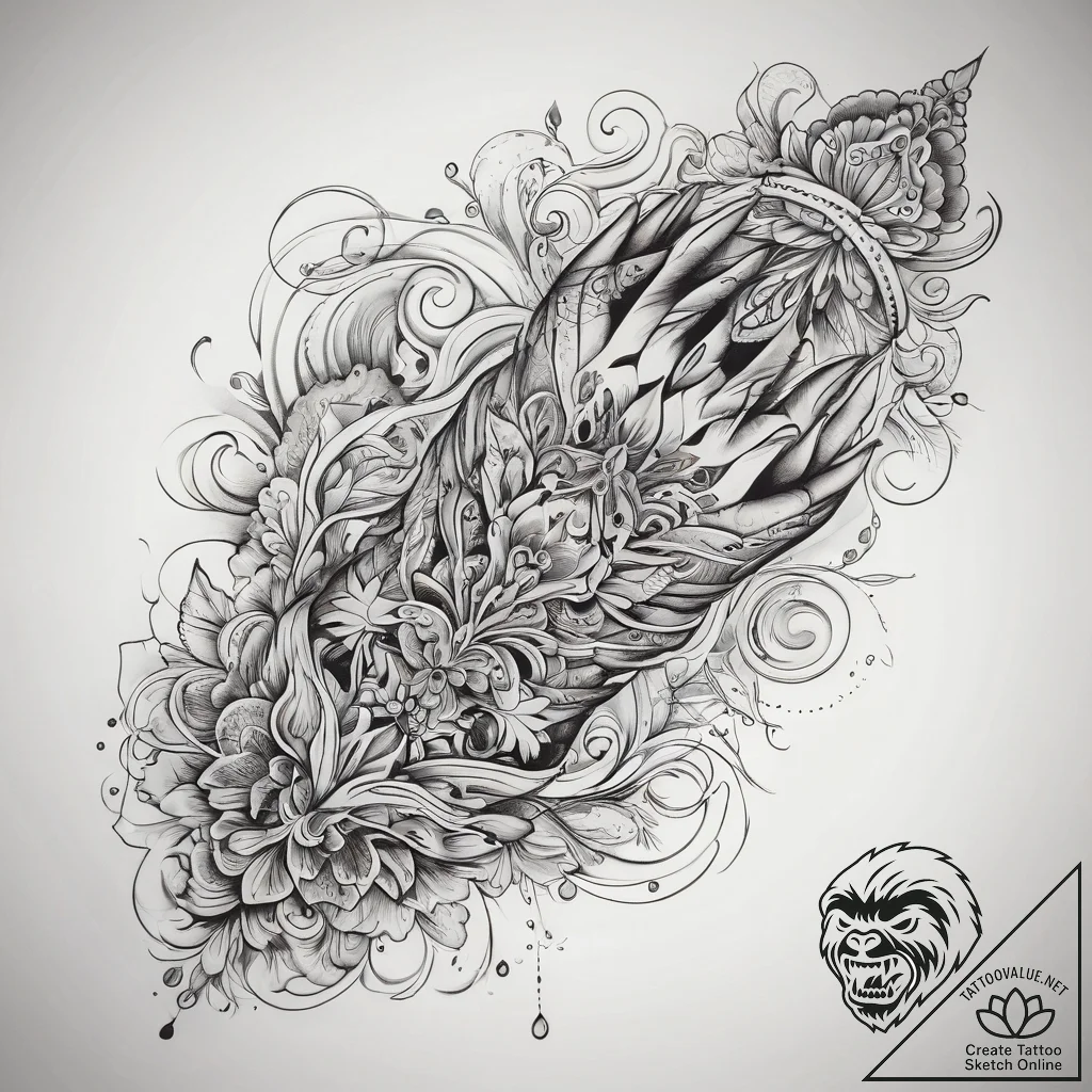 Tattoo sketch hands with a scroll, tattoo fla... - tattoo sketch (№1759186812_0, 29.09.2025 23:00) — tattoovalue.net