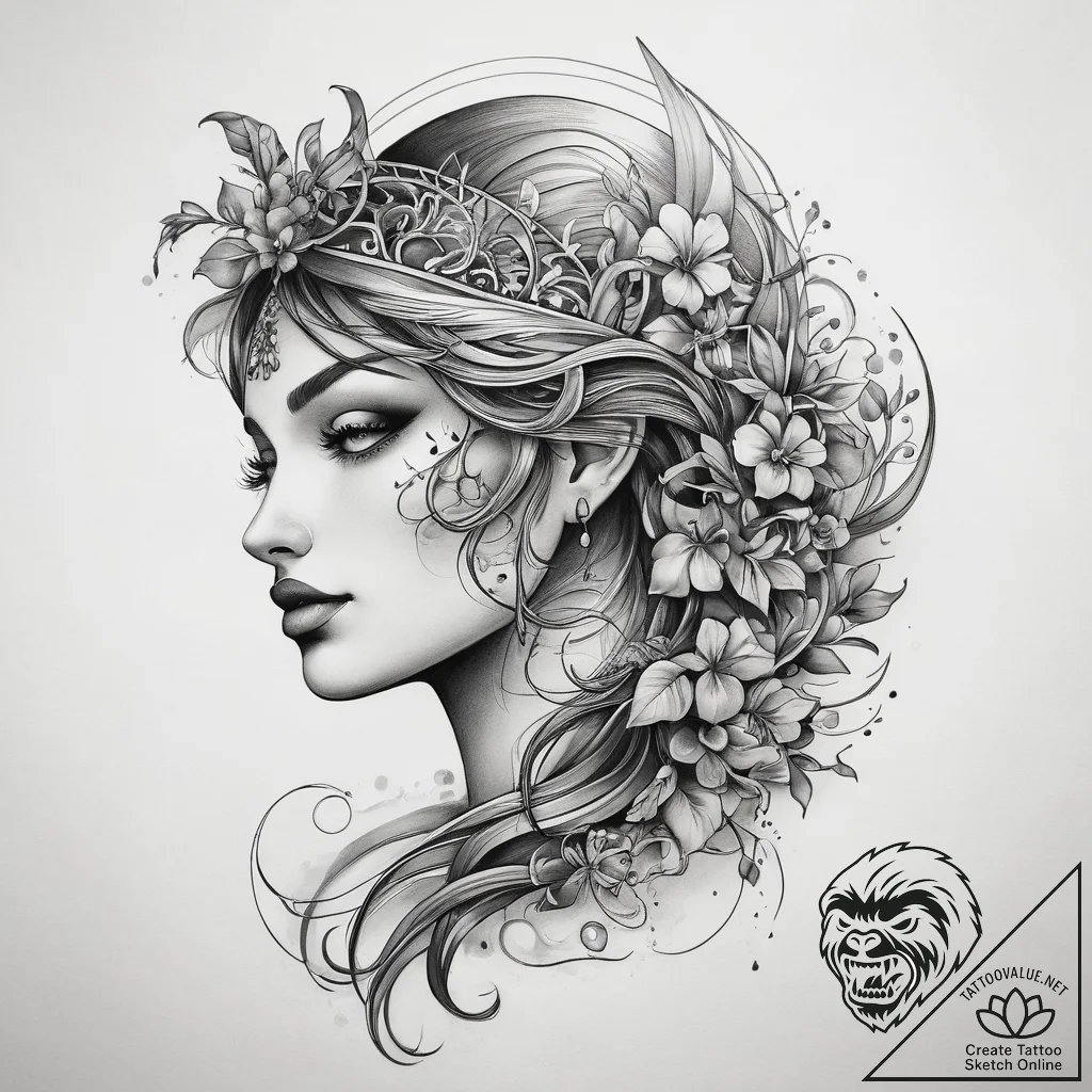 Tattoo sketch air, concept art for tattoo, bl... - tattoo sketch (№1759187982_0, 29.09.2025 23:19) — tattoovalue.net