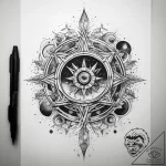 Tattoo sketch cosmic domain – tattoo sketch (№1759188567_0, 29.09.2025 23:29) — tattoovalue.net