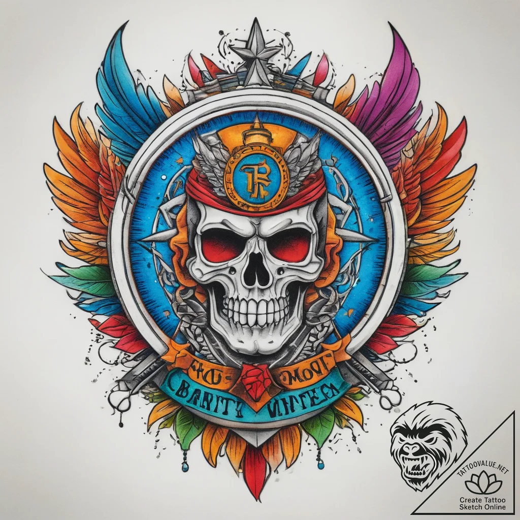 Tattoo sketch military motto, tattoo flash sh... - tattoo sketch (№1759189152_0, 29.09.2025 23:39) — tattoovalue.net